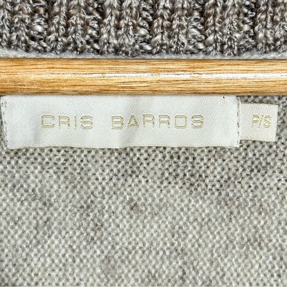 5 for $40 
Cris Barros Tan Baggy Peter Pan Collar Three Button Pull Over P/S - Picture 7 of 7